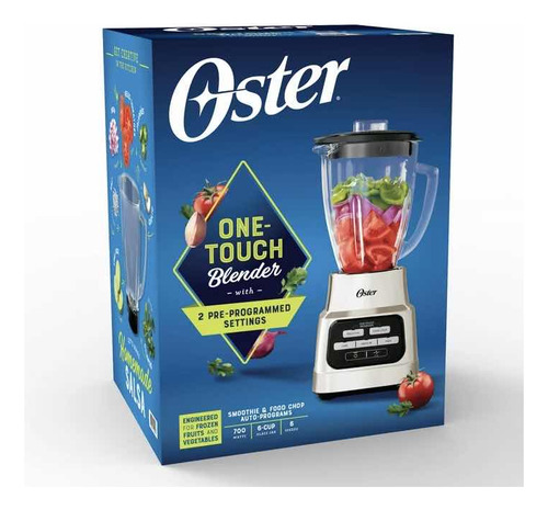 Oster Licuadora One-touch Plateada Con 2 Programas