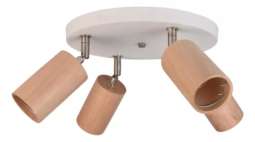 Plafon Pipe Grande Madera Led Ø35cm Living Cocina