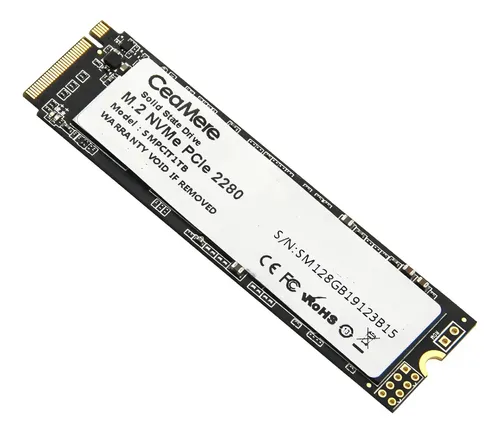 SSD M.2 NVMe Ceamere 1TB PCIe Gen 3.0 2500MB/s 2280 Para PC