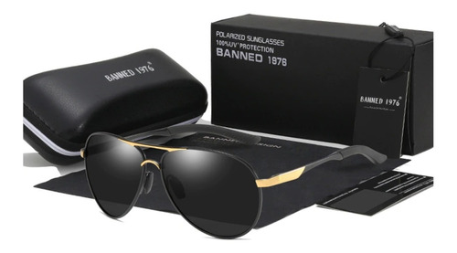 B Gafas Sol Polarizadas Hd Uv400 Banned Aviador Hombre Mujer