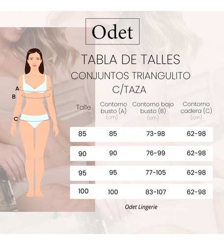 Conjunto Odet Art 2075 Triangulito Soft Algodón C/ Puntilla