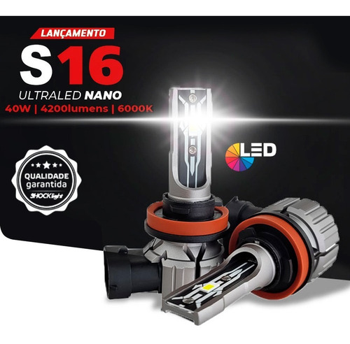 Ultra Led S16 Shocklight 8.400 Lumens H4 H7 H8 H9 H11 Hb4