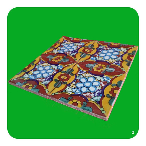 Imagen 4 de 4 de Azulejo 1 Metro Cuadrado De Talavera Poblana Mosaico M2 Zlj