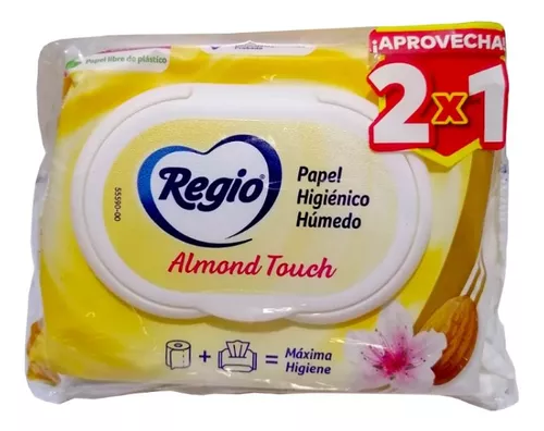 Papel Higiénico Húmedo Regio Almond Touch 42 piezas