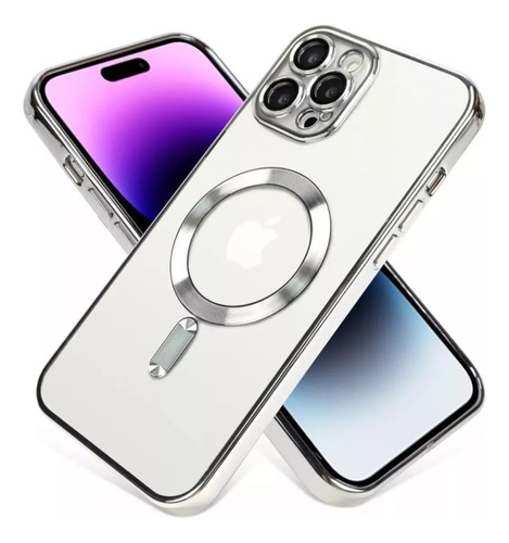 Funda Para iPhone 12 Pro Magsafe Metalizada C/ Cubre Camara