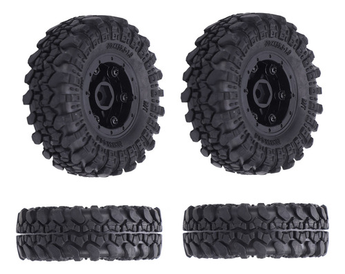 Neumáticos Rc Truck Tire 4 Piezas Para Rueda De Plástico Axi