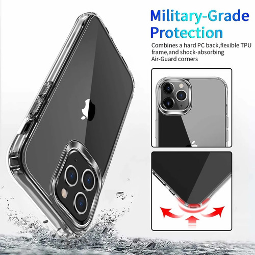 Imagen 4 de 6 de Forro iPhone 14 Pro Max Reforzado Antigopes.