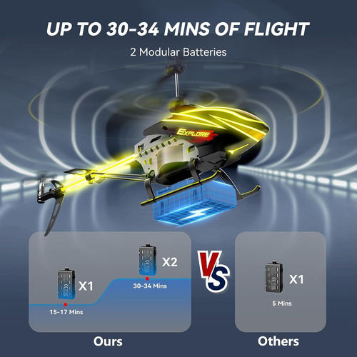 Helicóptero Bussgo Rc, Helicóptero De Control Remoto Para Ni