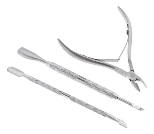 Set De Pinzas Para Cutículas, Recortadora Y Empujador