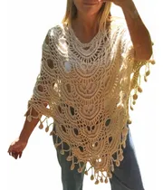 Comprar Poncho Tejido A Crochet, Hecho A Mano Artesanal, Único
