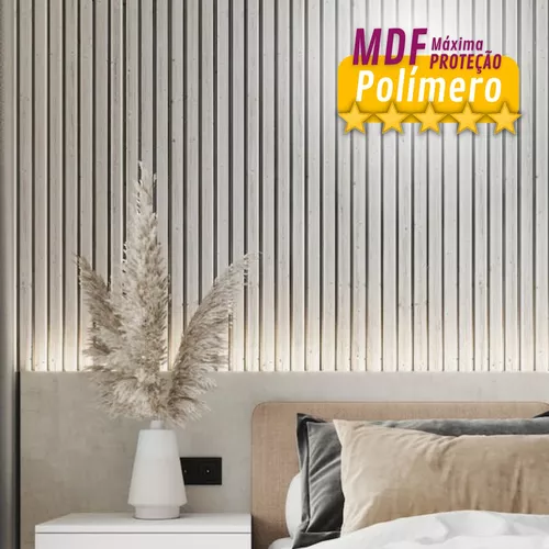 Painel Ripado Madeira Premium Mdf 2,70m X 55cm Parede Sala - R$ 408,57