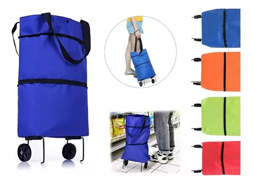 Bolso Plegable Ruedas Carrito Compras Bolsa Reutilizable Pro