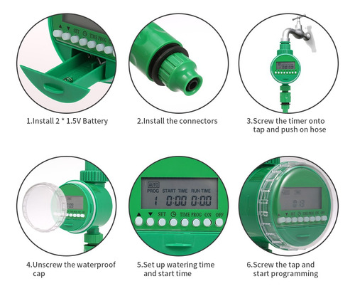Timer Programable Grifo Manguera De Salida 3/4 1/2 Grifo