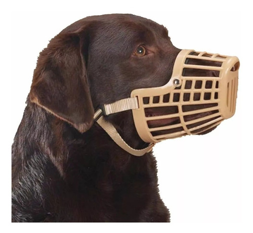 Imagen 5 de 7 de Bozal Plastico Con Cinta De Nylon Ajustable Para Perros Xxl5