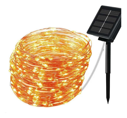 Cadena De Luces Para Iluminación Solar, Jardín, Navidad, Con