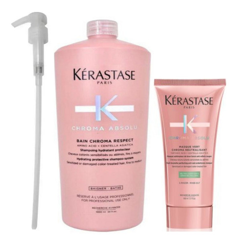 Kérastase Chroma Absolu - Sh Bain Chroma 1lt/másc Vert 150g