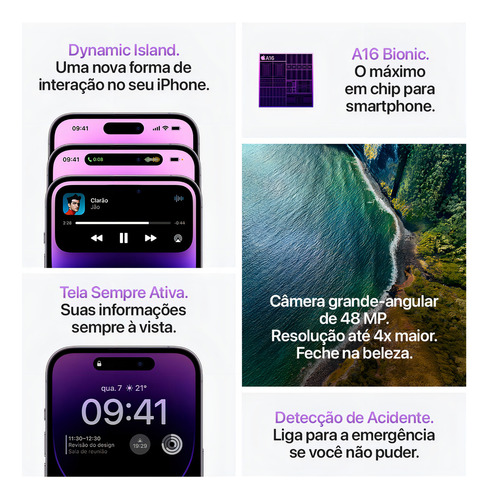 Apple iPhone 14 Pro Max (1 TB) - Roxo-profundo - Aceitável (Recondicionado)