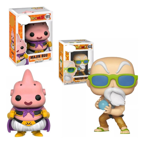 Muñeco Pop X1 Dragon Bal Master Roshi 533 Majin Buu 111 Caja