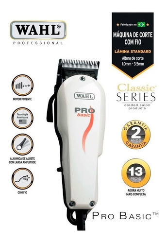 Imagem 3 de 3 de Máquina De Corte Wahl Pro Basic Prof 127v 19935