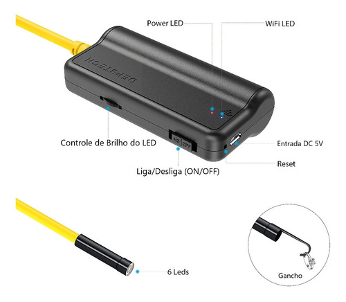 Depstech Boroscópio Endoscópio Sem Fio + Walabot Diy2 Wi-fi