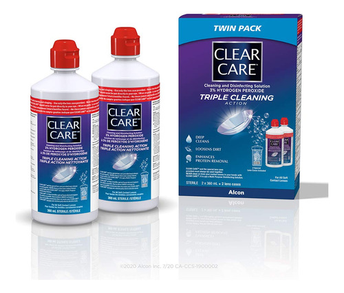 Clear Care Solucion Para Lentes De Contacto 12.2 Fl Oz Pack