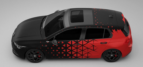 Diseño Trama Tuning 2 Colores Para Plotteo Vehicular Grafica