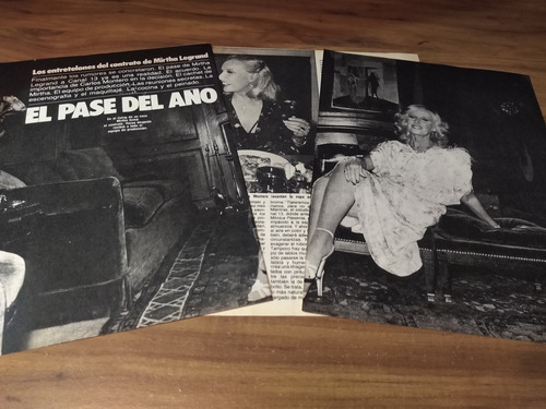 (ar874) Mirtha Legrand * Clippings Revista 3 Pgs * 1980