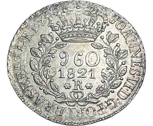 Moeda Prata 960 Réis 1821 Rio V. Xe-4b Sobre Lima 1820 J. P.