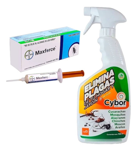 Cybor Listo P/usar Insecticida + Maxforce Gel Jeringa 30g