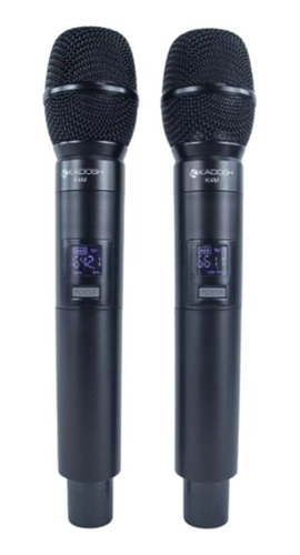 Microfone Duplo Dinâmico Kadosh Sem Fio - K402m