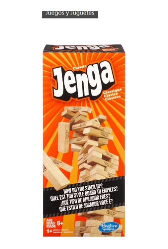 Juego De Mesa Hasbro Gaming Jenga Clásico De Madera +6 Años