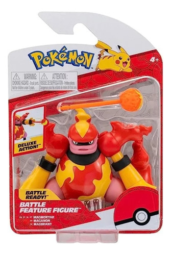 Figura Pokémon Magmortar Acción De Lujo Articulada 9cm