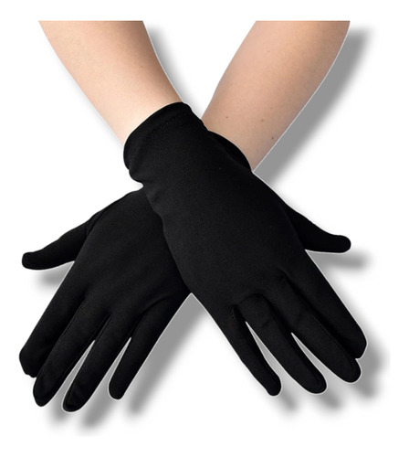 Guantes Cortos Negros Para Niños Y Adultos 