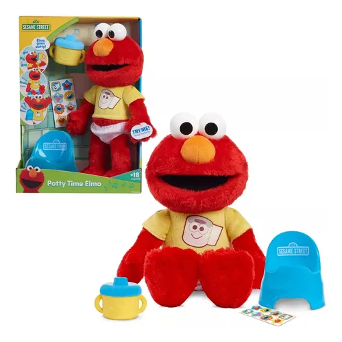 Peluche Muñeco Elmo Plaza Sésamo Hora De Ir Al Baño