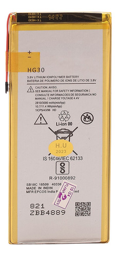 Flex Battreria Foxconn Hg30 Para Motorola G6/g5s Plus