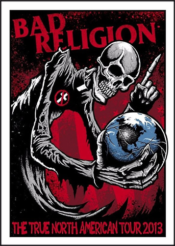 Poster Bad Religion 60cmx84cm Decorativo Rock Cartaz Banda