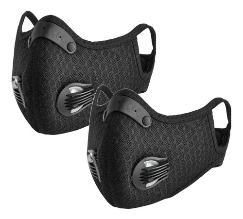 2x Mascara Ciclismo Con Filtro Kn95 Carbón Activo Lf2014-1
