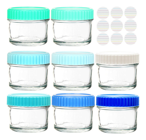 Recipientes De Vidrio Apilables Para Bebés 4 Oz Paquete 8 Un