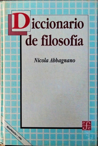 Diccionario De Filosofía Por Nicola Abbagnano, Año De 1996.