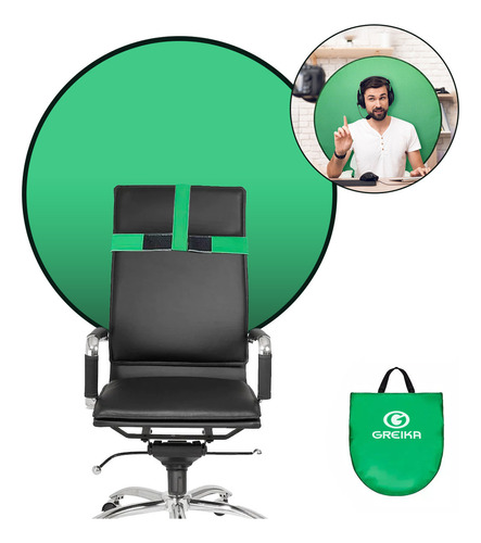 Fundo Verde Chroma Key Greika 110cm Para Cadeiras Gamer Desenho impresso Liso