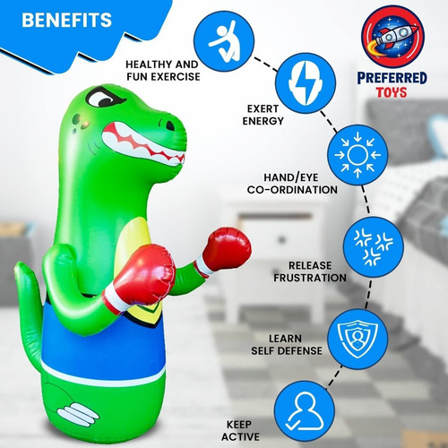 Preferred Toys - Saco De Boxeo Inflable Para Niños - Saco .