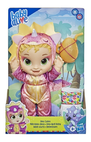 Boneca Baby Alive Dino Cuties Bebessauro Loira F0933