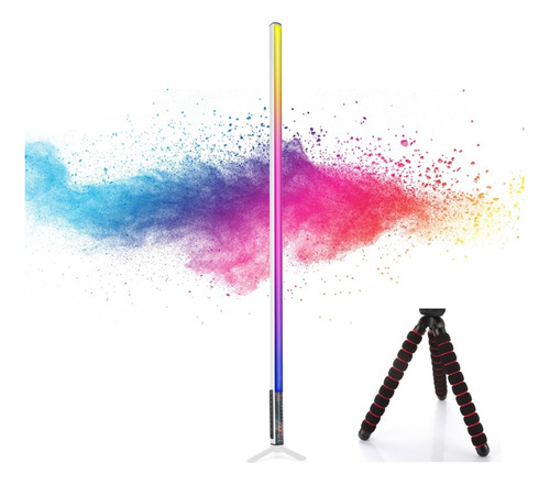 Tubo Rgb 120cm Batería Integrada Marca Luxceo + Mini Trípode