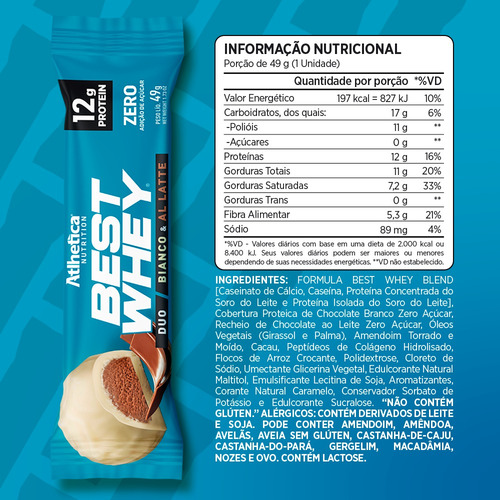 12 Barras Best Whey 12g Duo - Atlhetica