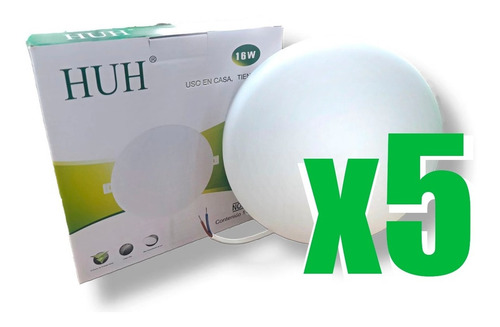 5 Lámparas De Techo Tipo Aspirinas Led Color Blanco De 16w