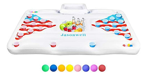Jasonwell Inflatable Pong Pool Float - Mesa De Pong Flotante
