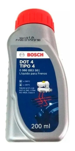 Líquido Freno Bosch Dot 4 200ml Ryd