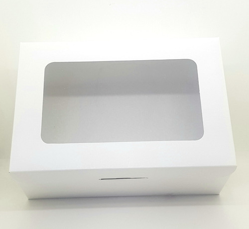 Caja Para Desayuno Mediana Blanca C/visor X 20 U.
