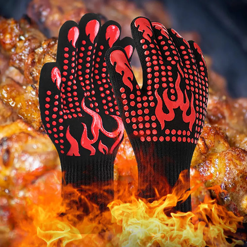 4 Guantes De Barbacoa Cocina Horno Hornear Resistentes Calo Heaimo