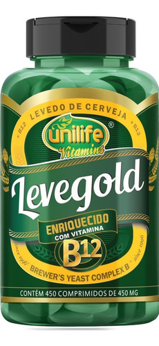 Levegold Unilife Vitamina B12 Levedo De Cerveja 450 Cápsulas